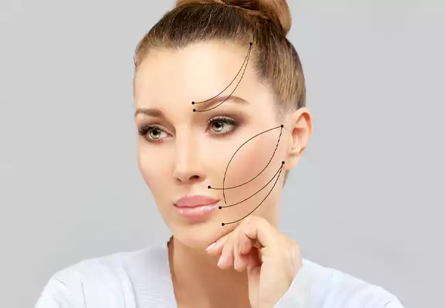 نواحی مناسب برای نخ لیفت
